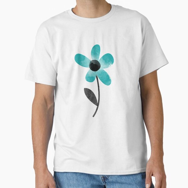 Artikel-Vorschau von Einfache, abstrakte, künstlerische grafische türkisfarbene Aquarellblumenblumenskizze - Caroline Laursen Original, designt und verkauft von Caroline Laursen.
