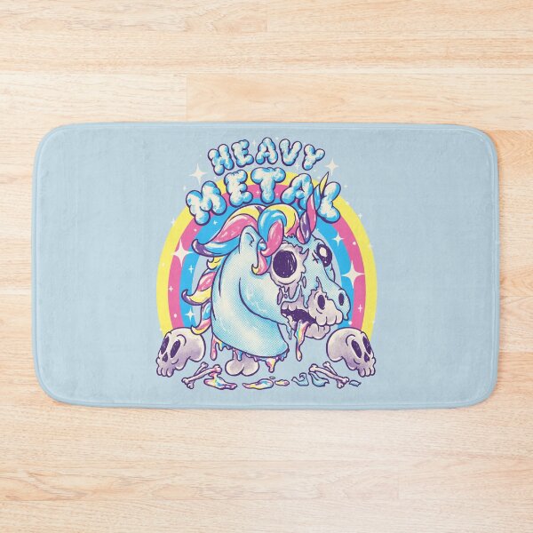 Item preview, Heavy Metal Unicorn | Funny Cute Dead Unicorn Skull Death Thrash Doom Groove Metal Core Cat Hail Satan Cool Rad Stupid Humour Headbanger Girl Mom Dad Kid 80s 90s Rock Old Cartoon Art in Pastel Colors designed and sold by Any Color Designs.