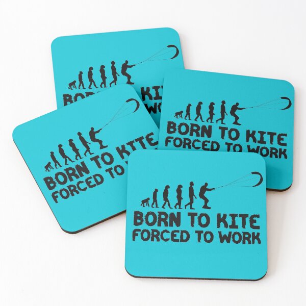 Item preview, Born to Kite Forced to Work - funny gift for surfers designed and sold by hyggekrog.