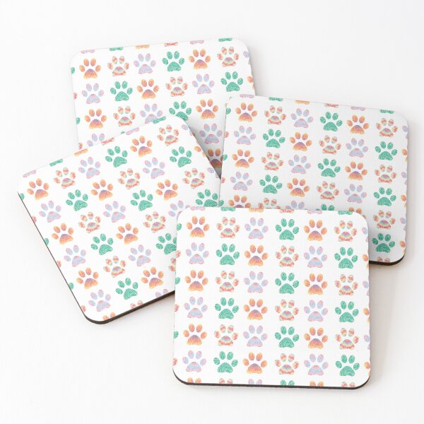 Item preview, Colorful tie dye dog paws pattern designed and sold by Mandala & More.