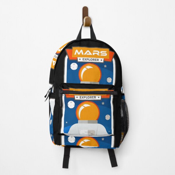 Item preview, Mars Astronaut Explorer Sticker - Orange and Blue designed and sold by NoMatterLab.