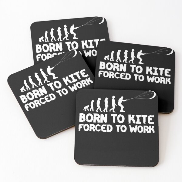 Item preview, Born to Kite Forced to Work - funny gift for surfers designed and sold by hyggekrog.