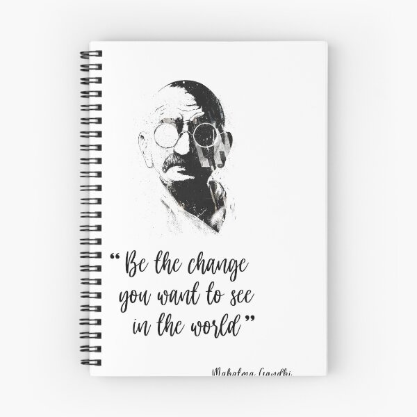 Item preview, Be the change you want to see in the world - Gandhi quote designed and sold by EziaDesign.