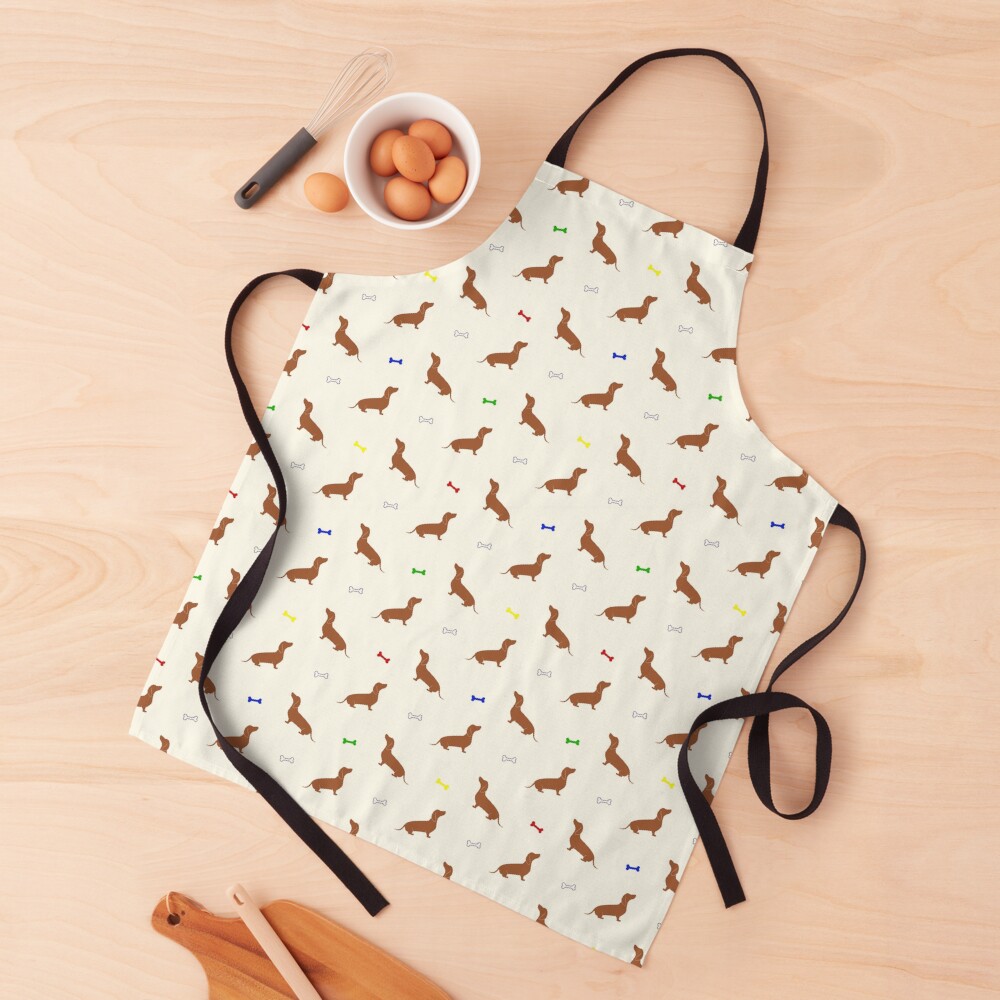Dachshund Pattern Apron