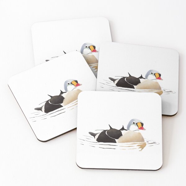 Item preview, Swimming adult breeding plumage male King Eider designed and sold by AndrasVasasArt.