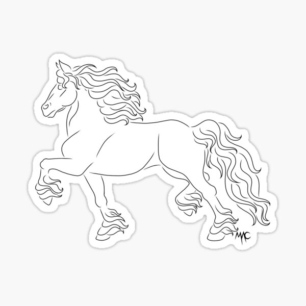 Item preview, Friesian - Black Lineart designed and sold by Maria Adriana Casas.