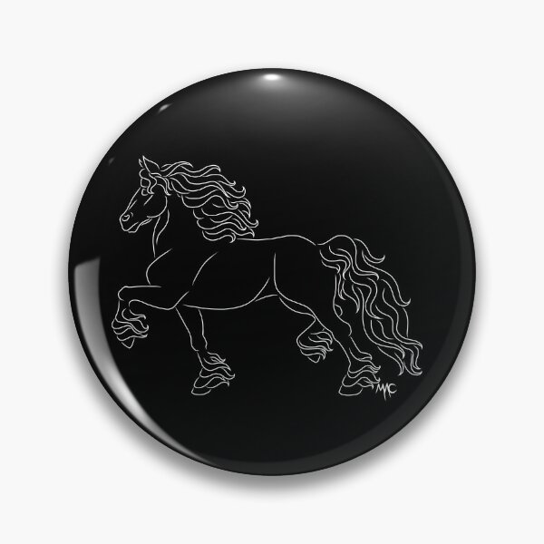 Item preview, Friesian - White Lineart designed and sold by Maria Adriana Casas.