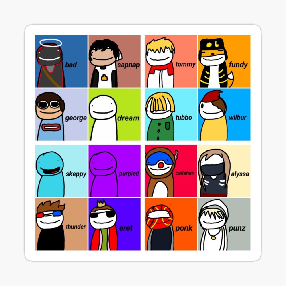 dream smp all characters photographic print for sale by outofbox21 redbubble