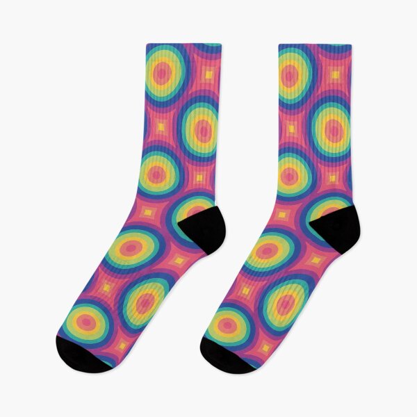 Item preview, Rainbow Vintage Circles - LGBT Pride Geometric Pattern designed and sold by Mario Patterns.