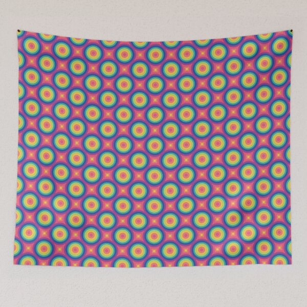 Item preview, Rainbow Vintage Circles - LGBT Pride Geometric Pattern designed and sold by Mario Patterns.