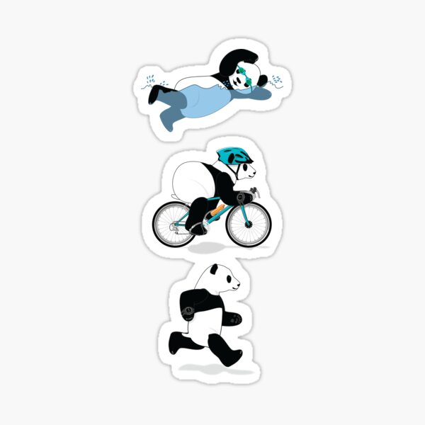 Panda Triathlon - Bleu Sticker