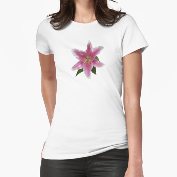 Single Stargazer Lily Fitted T-Shirt