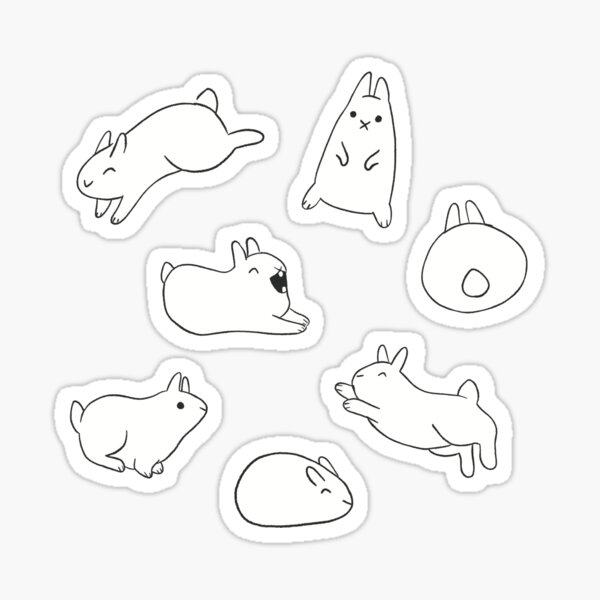 Item preview, White Rabbits on Peach designed and sold by stephaniedraws.