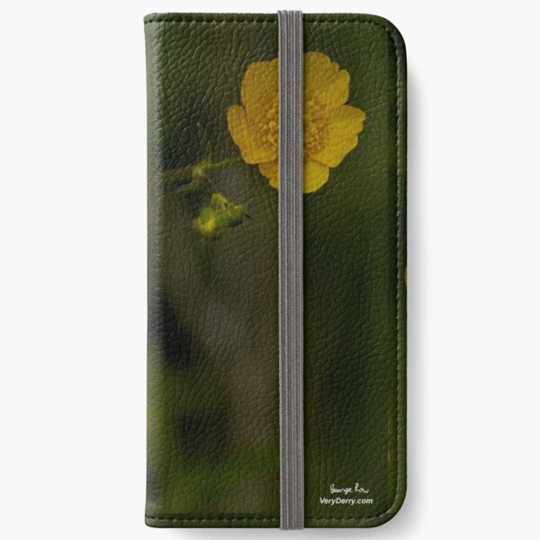 Three Meadow Buttercups - Burntollet Woods, County Derry iPhone Wallet
