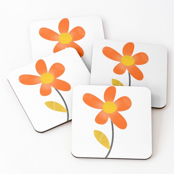 Artikelvorschau, Einfache, abstrakte, künstlerische grafische orangefarbene Aquarellblumenblumenskizze - Caroline Laursen Original entworfen und verkauft von Caroline Laursen.