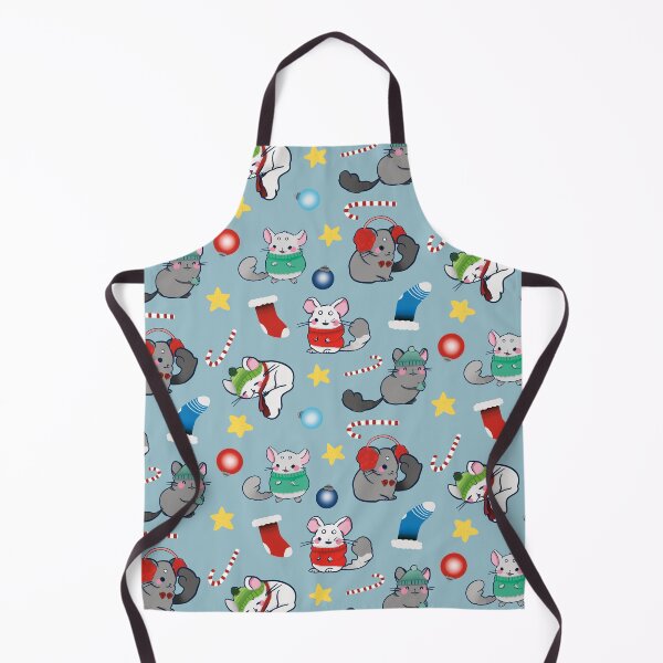Item preview, Christmas Chinchilla- Cute Green and Red Cartoon Animal Pattern designed and sold by TheRainbowRoom.
