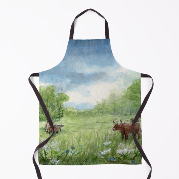 Item preview, Highland Cows Meadow Field designed and sold by CyanOwl.