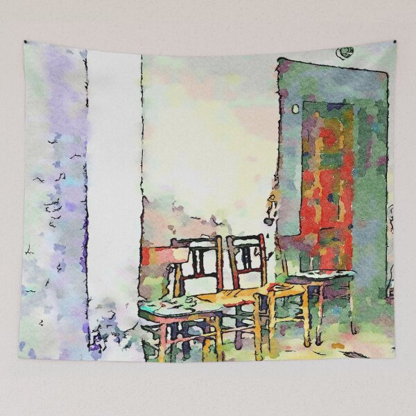 Item preview, Barbarano Romano: four chairs with door designed and sold by Giuseppe Cocco.