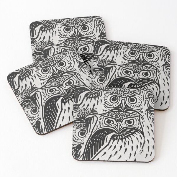 Item preview, Black and White owl lined pattern design. designed and sold by PattyStudio.