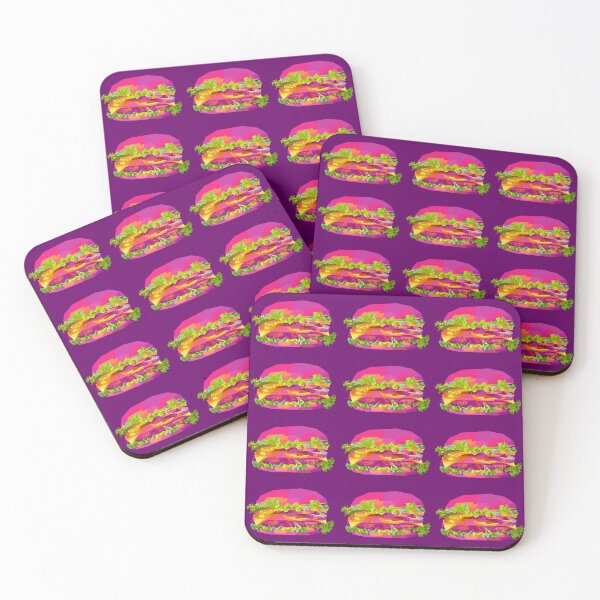 Item preview, Burger Wpap Pop Art Pattern purple background designed and sold by ahmadnusyirwan.