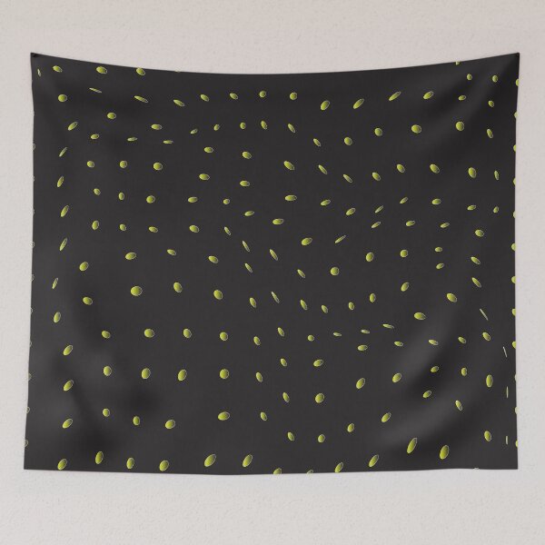 Item preview, Gold dots on black background. designed and sold by TaniaArtDesign.
