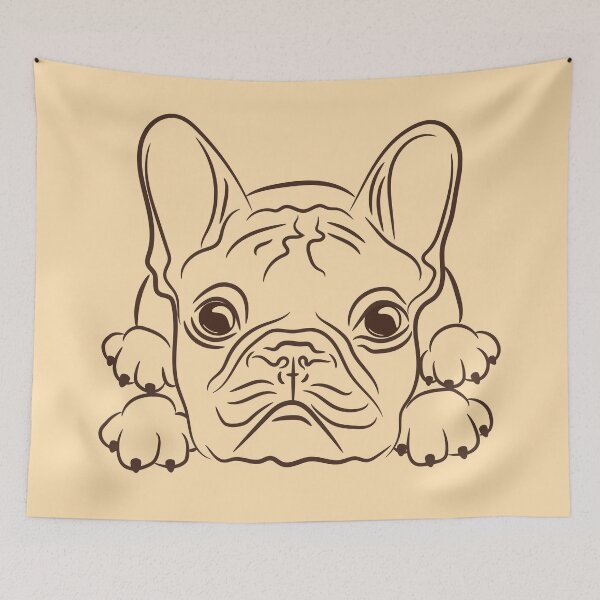 Item preview, French Bulldog Line Style on Light BG designed and sold by tuzlay.