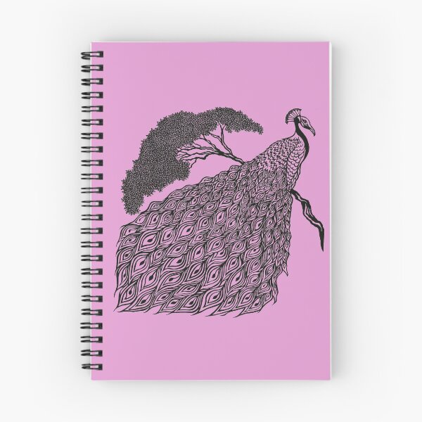 Item preview, Peacock on Branch | Bird Design designed and sold by Monochromatics by Corie Mae Dark.