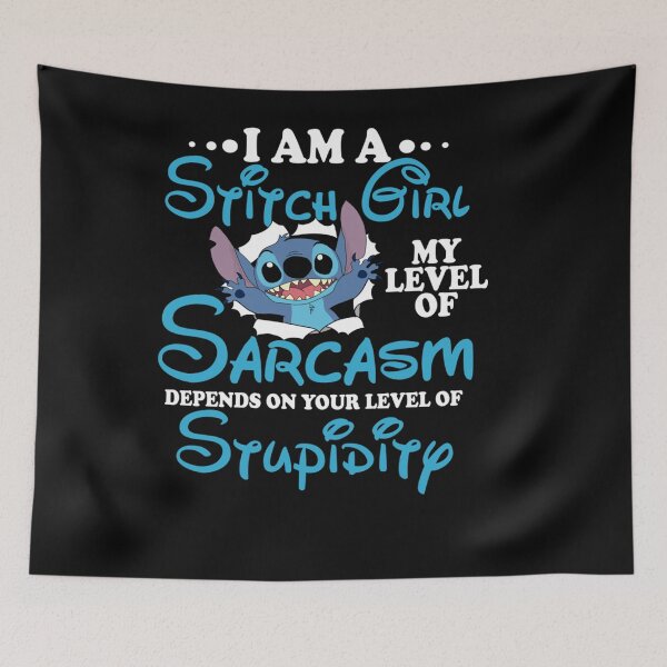 Item preview, My Level Of Sarcasm Stitch Sarcasm Stupidity designed and sold by Marry1102.