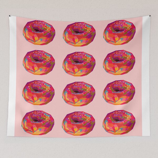Item preview, Colorful Donuts Wpap Pop Art Pattern Pink background designed and sold by ahmadnusyirwan.
