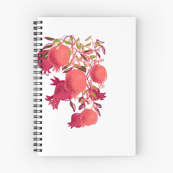 Item preview, Pink pomegranate statement art continuous line art designed and sold by orangerinka.