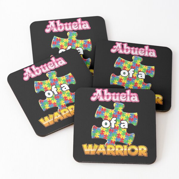 Item preview, Abuela Of A Warrior Autism Awareness Rainbow Puzzle Ribbon  designed and sold by servantdep.