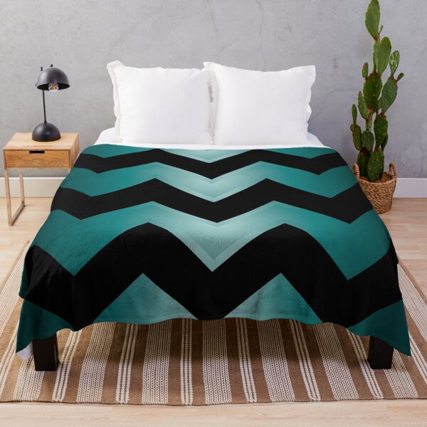 Item preview, Modern Black and Teal Chevron Pattern designed and sold by venella.