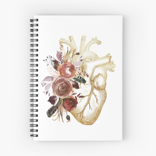 Item preview, Heart Print With Vintage Flowers designed and sold by Lawandmedical.