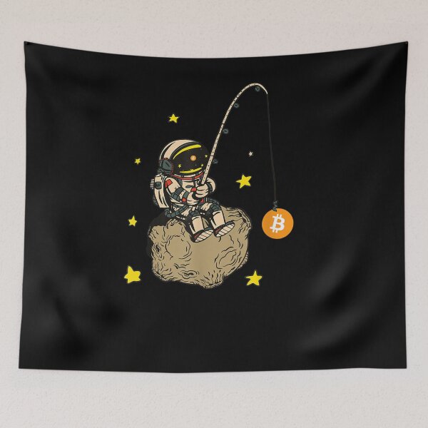 Item preview, Astronaut Fishing For Bitcoin Crypto To The Moon Btc Bitcoin  designed and sold by servantdep.