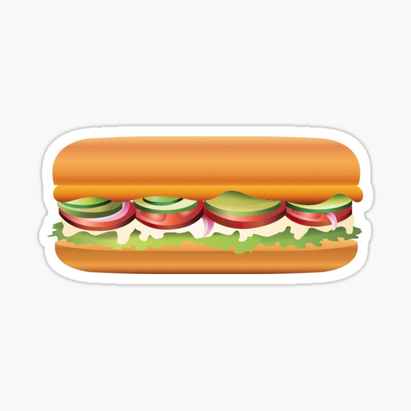 U-Bahn-Sandwich-Design Sticker