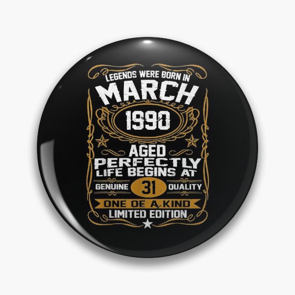 Item preview, Legends Were Born In March 1990 31th Birthday Gifts  designed and sold by fishingcat19.