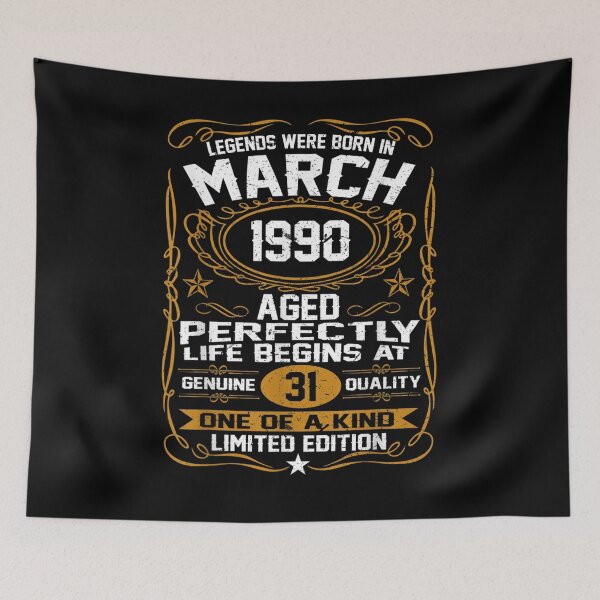 Item preview, Legends Were Born In March 1990 31th Birthday Gifts  designed and sold by fishingcat19.
