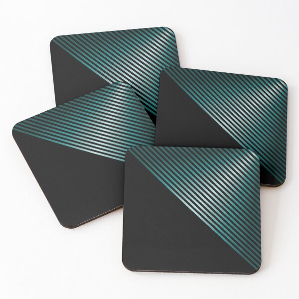 Item preview, Colorful Modern Black and Teal Stripes  designed and sold by venella.