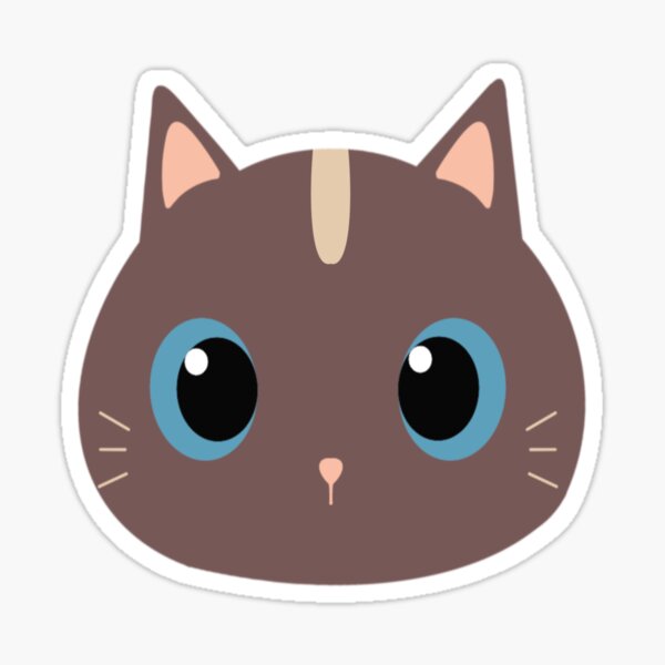 "Choco cat " Sticker for Sale by Doodleslover | Redbubble