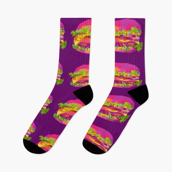 Item preview, Burger Wpap Pop Art Pattern purple background designed and sold by ahmadnusyirwan.