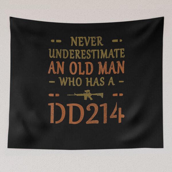 Item preview, Mens Veterans Never Underestimate An Old Man Who Has A Dd214  designed and sold by fishingcat19.