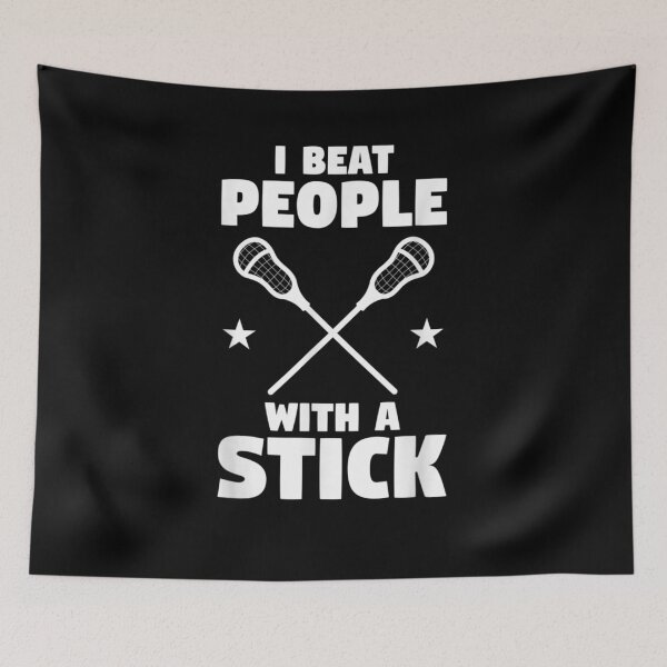 Artikelvorschau, Ich schlug Leute mit einem Stock Lacrosse Geschenk für Lacrosse Spieler entworfen und verkauft von servantdep.