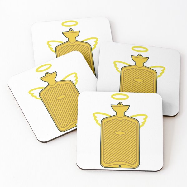Item preview, hot water bottle angel (yellow, halo, wings) designed and sold by endosucks.