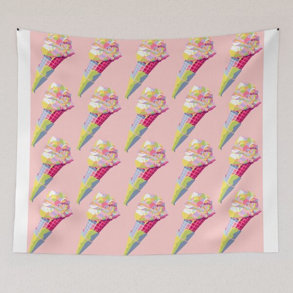 Item preview, Ice Cream Cone Wpap Pop Art Pattern Pink background  designed and sold by ahmadnusyirwan.