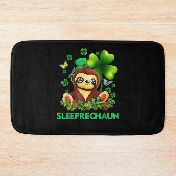 Item preview, St Patrick's Day Sloth Green Buffalo Plaid Sleeprechaun  designed and sold by fishingcat19.