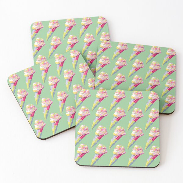 Item preview, Ice Cream Cone Wpap Pop Art Pattern green background designed and sold by ahmadnusyirwan.