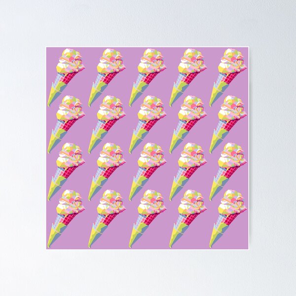 Artikelvorschau, Ice Cream Cone Wpap Pop Art Pattern puple background entworfen und verkauft von ahmadnusyirwan.