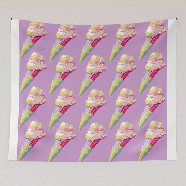 Item preview, Ice Cream Cone Wpap Pop Art Pattern puple background designed and sold by ahmadnusyirwan.