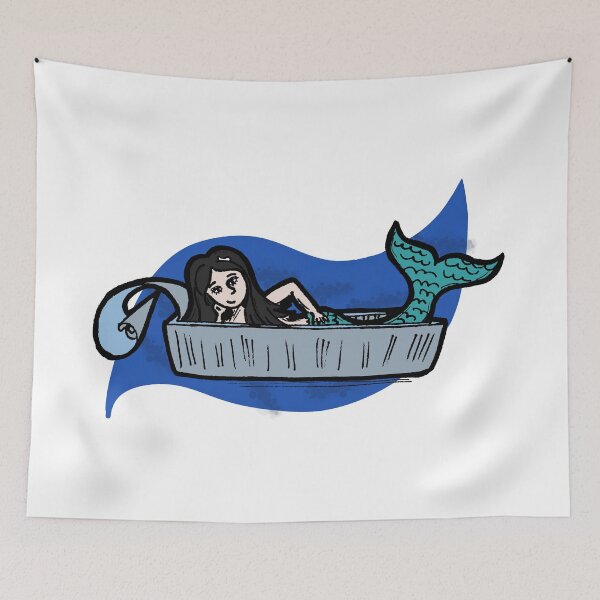 Item preview, Mermaid in a tin designed and sold by NitArtCafe.