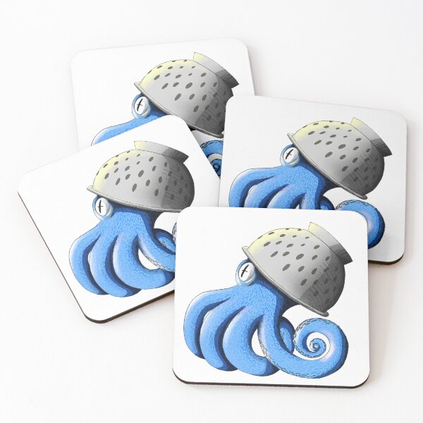 Item preview, Cool octopus with colander hat designed and sold by elenA-RT.